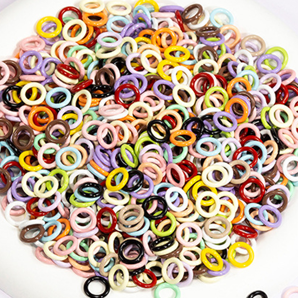 Jump Ring Assorted - 50pcs 9mm Mix Color Soldered Closed