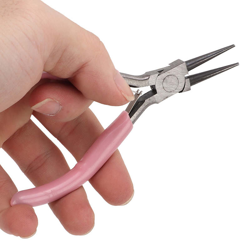Jewelry Making Needle Nose Pliers - Mini Pliers Diagonal Round Bent Needle