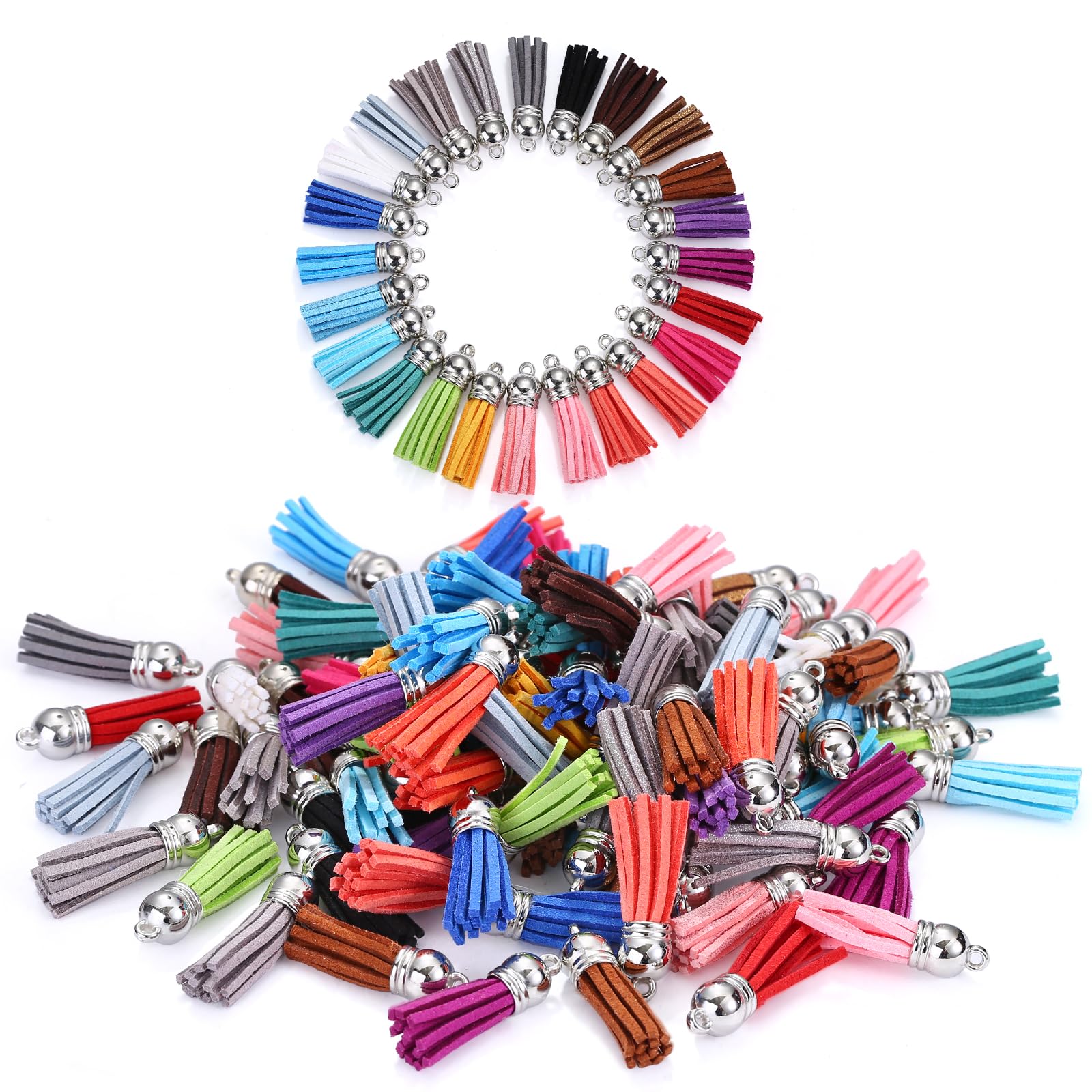 Jewelry Making Tutorials - 10/20/60 Pcs Mini Tassels Faux Suede