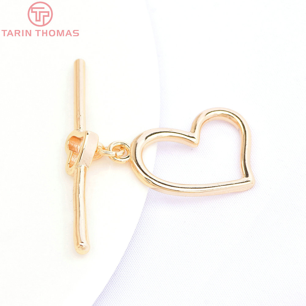 Toggle Clasp Gold - (6543) 4 Sets 15x19MM 24K Gold