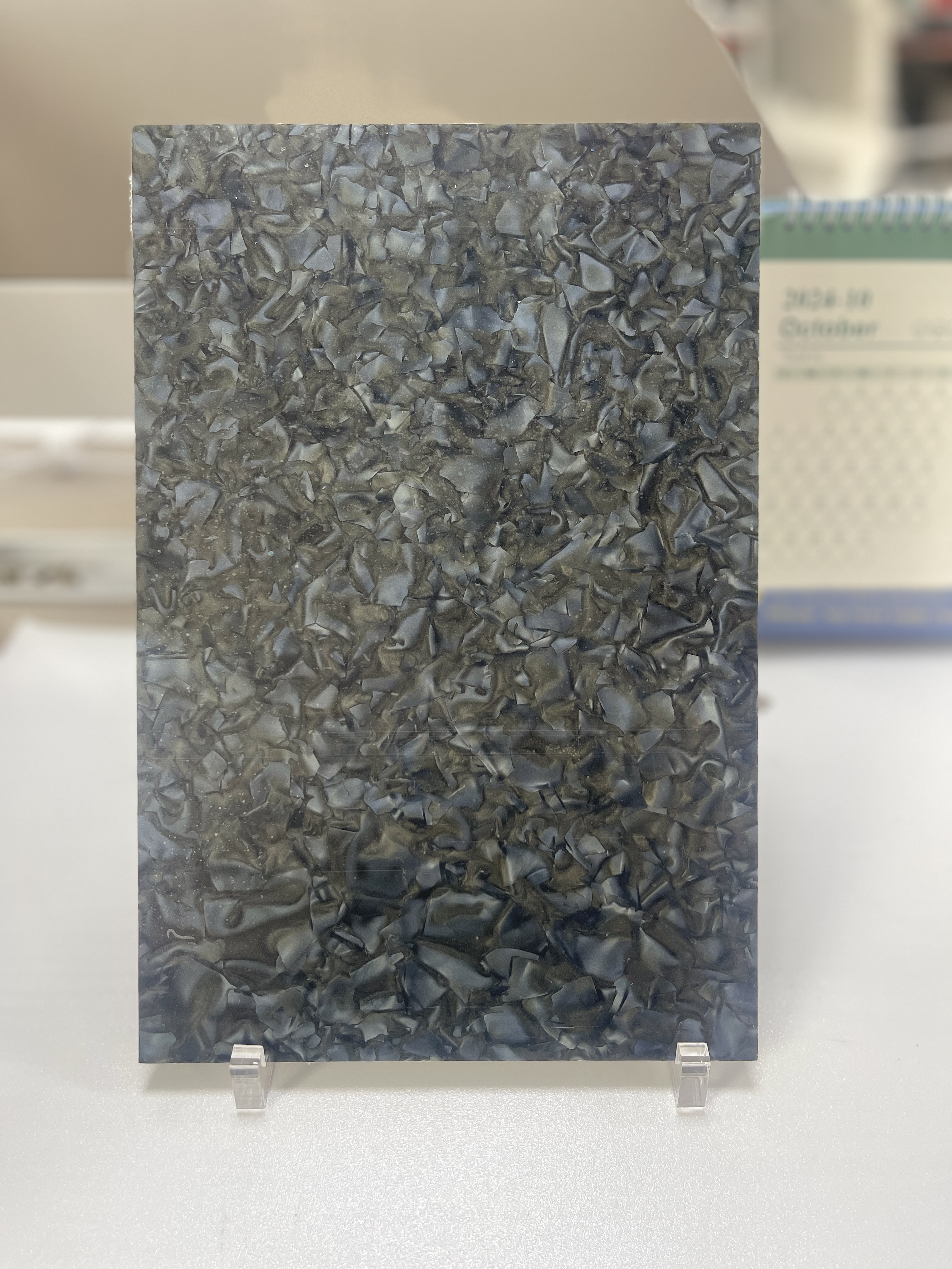 Jewelry Making Table - Dark Grey Pear laminated acrylic panel