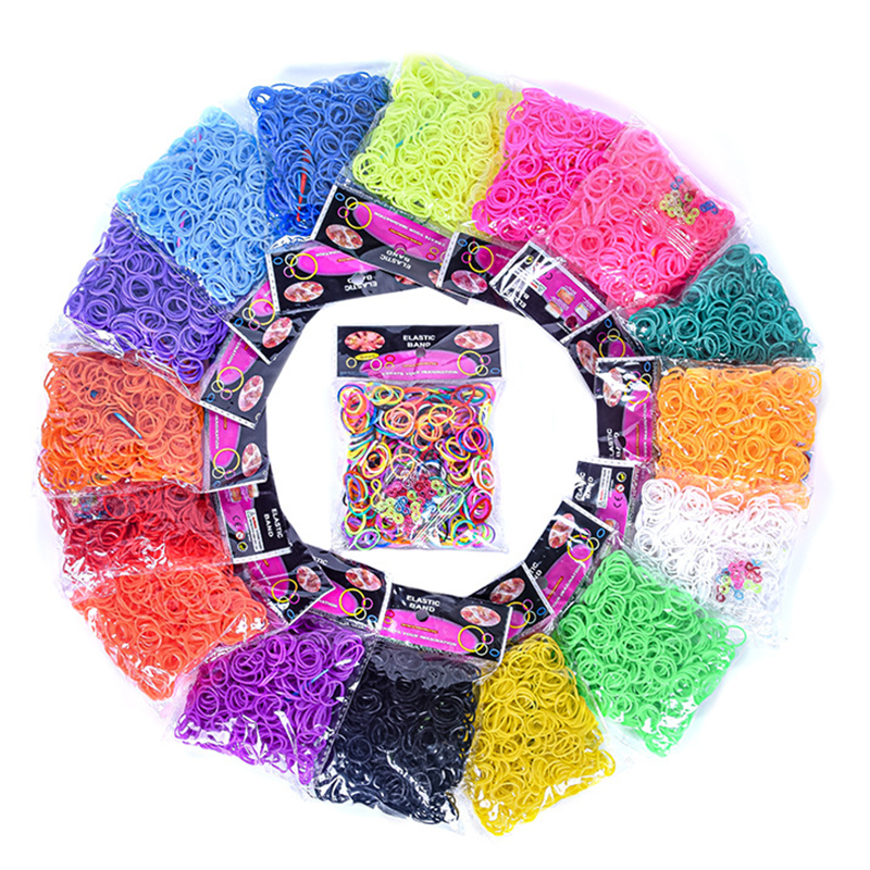 Jewelry Making Workshops - 600 pieces Colorful Rubber Band Bracelet
