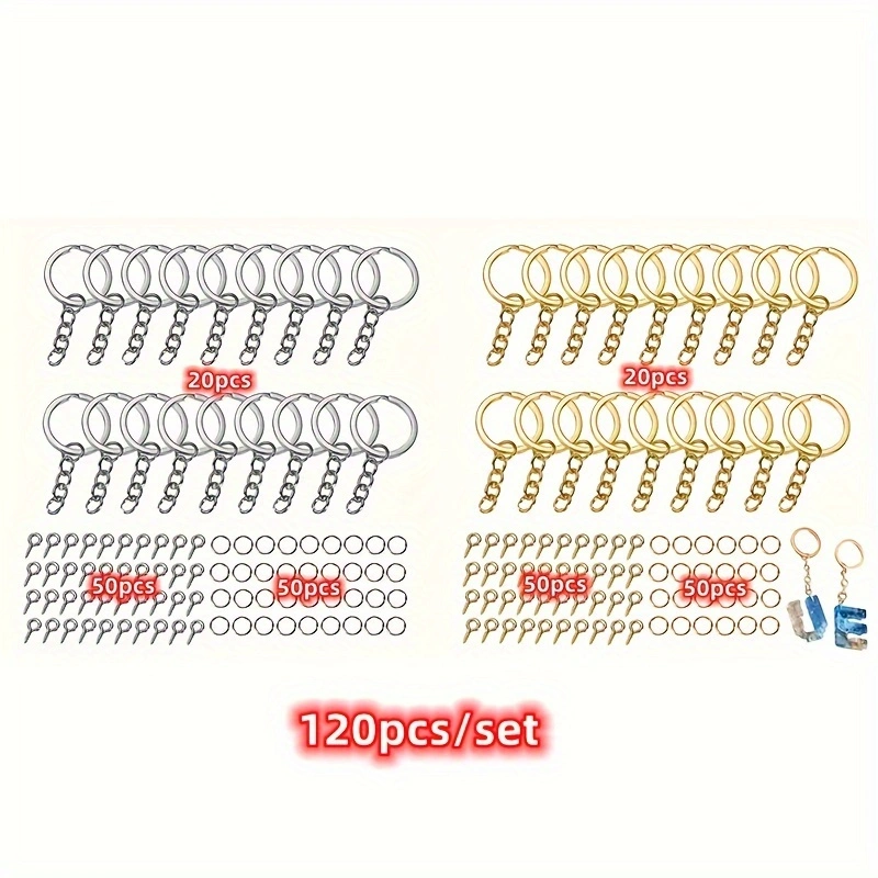 Jewelry Making Tutorials - 120pcs DIY Keychain Jump Rings Kit