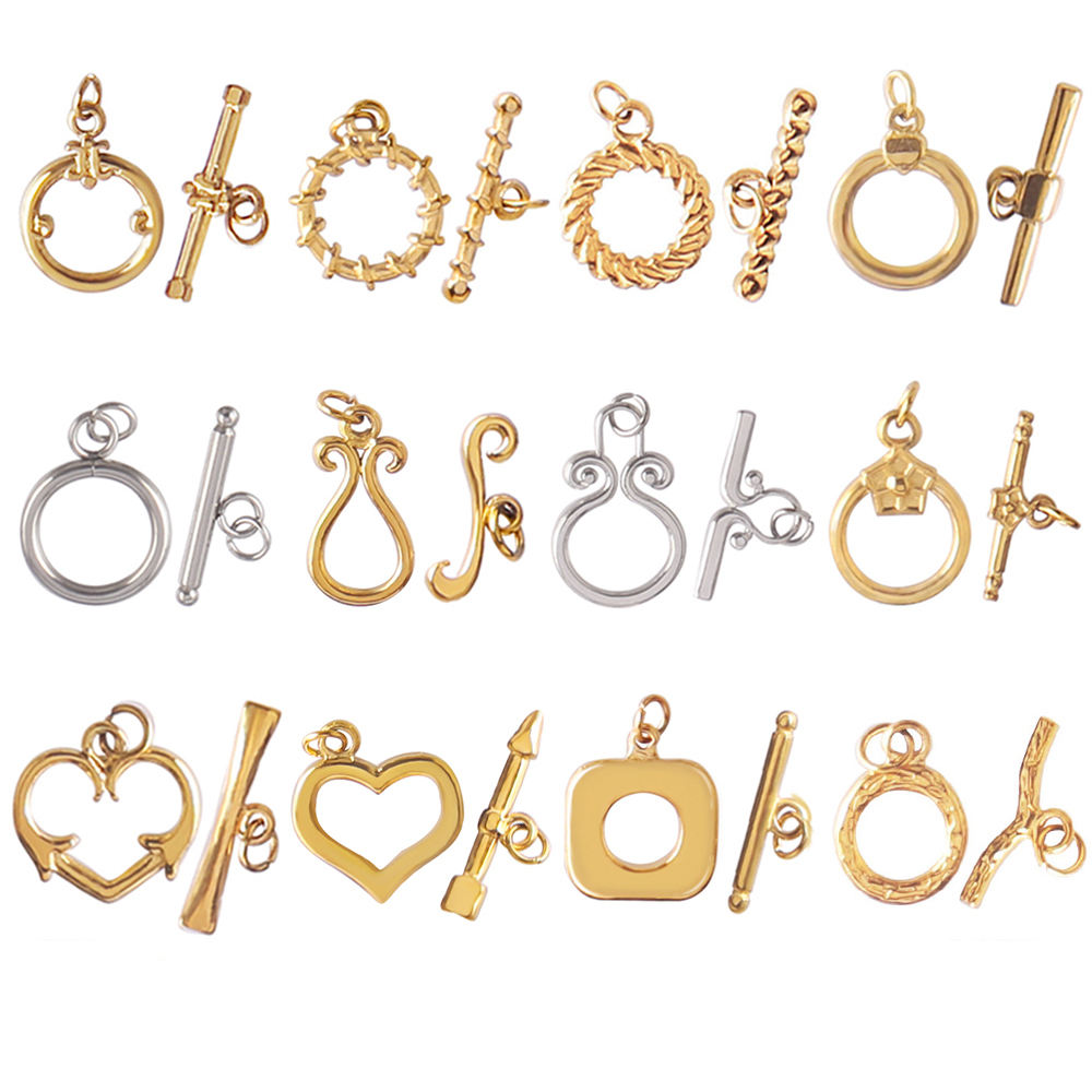 Toggle Clasp Gold - 3 Set Gold Stainless Steel OT
