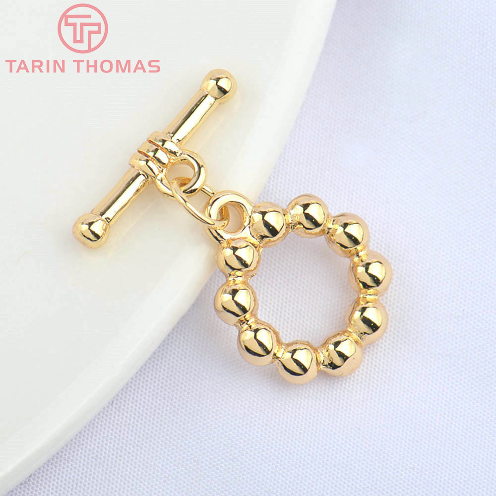 Toggle Clasp Gold - (4956)6 Sets 15MM 24K Gold Color
