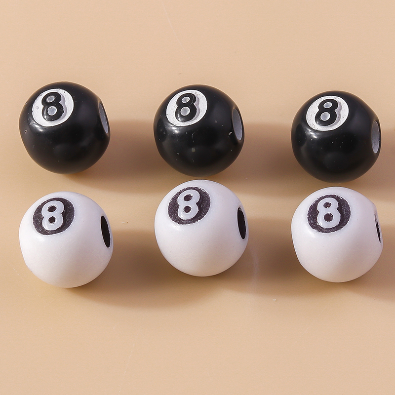50pcs Resin 3D Black No 8 Bill - Jewelry Making Table のレビューと価格