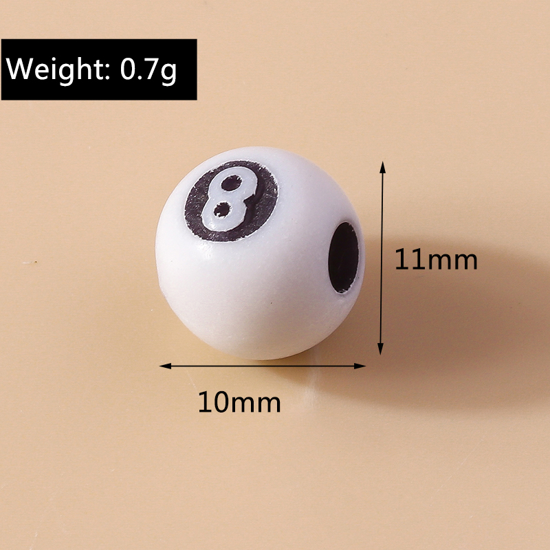 50pcs Resin 3D Black No 8 Bill - Jewelry Making Table のレビューと価格