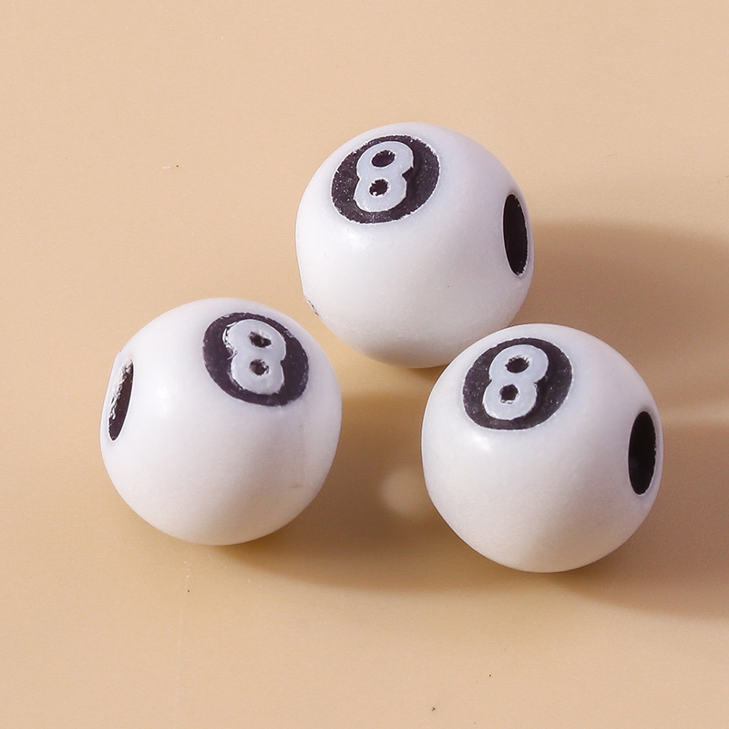50pcs Resin 3D Black No 8 Bill - Jewelry Making Table のレビューと価格