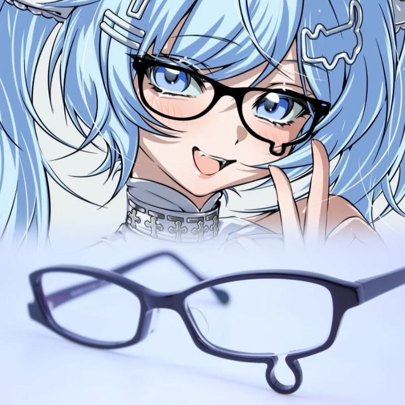 Anime Y2K Cosplay Glasses With - Jewelry Making Glasses のレビューと価格