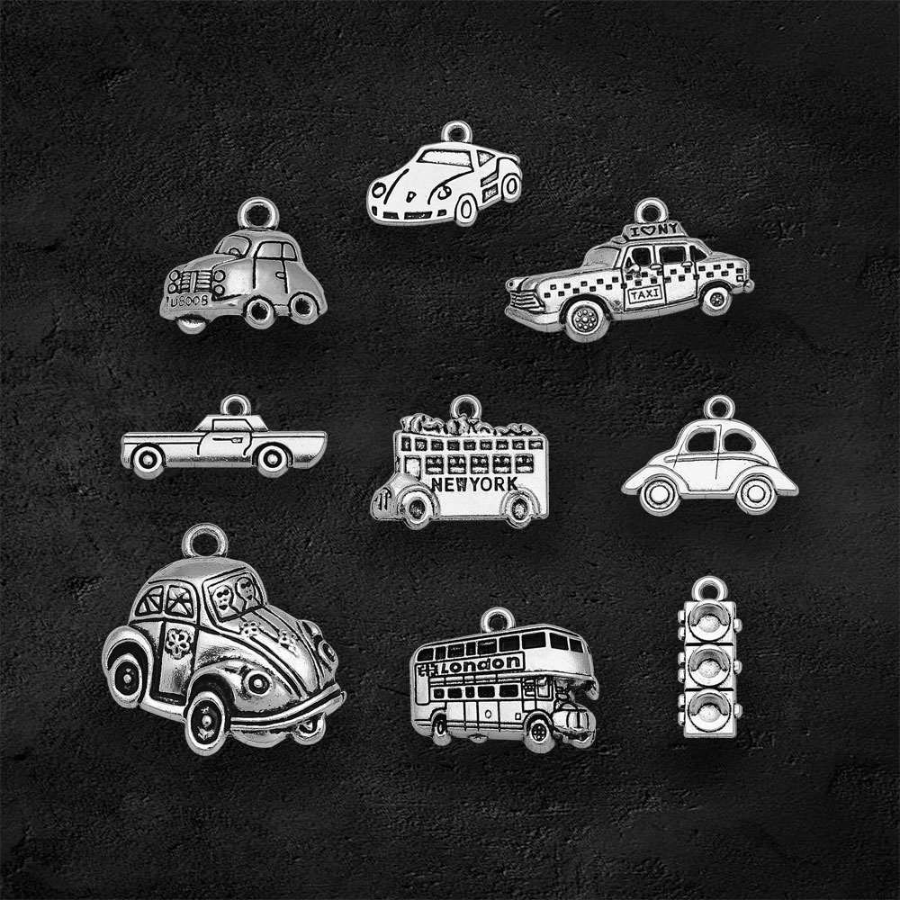 Silver Plated Taxi Bus Car Tra - Jewelry Making In London のレビューと価格
