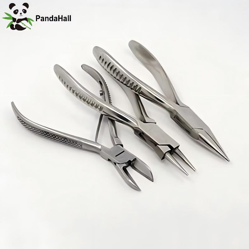 PandaHall 3pcs/set Carbon Stee - Jewelry Making Needle Nose Pliers のレビューと価格