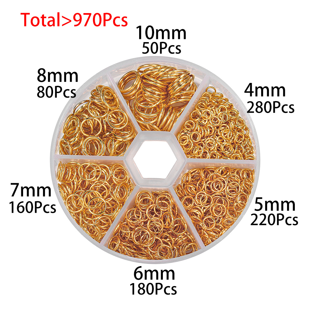1Box Gold Ancient Bronze Mixed - Jump Ring Assorted のレビューと価格