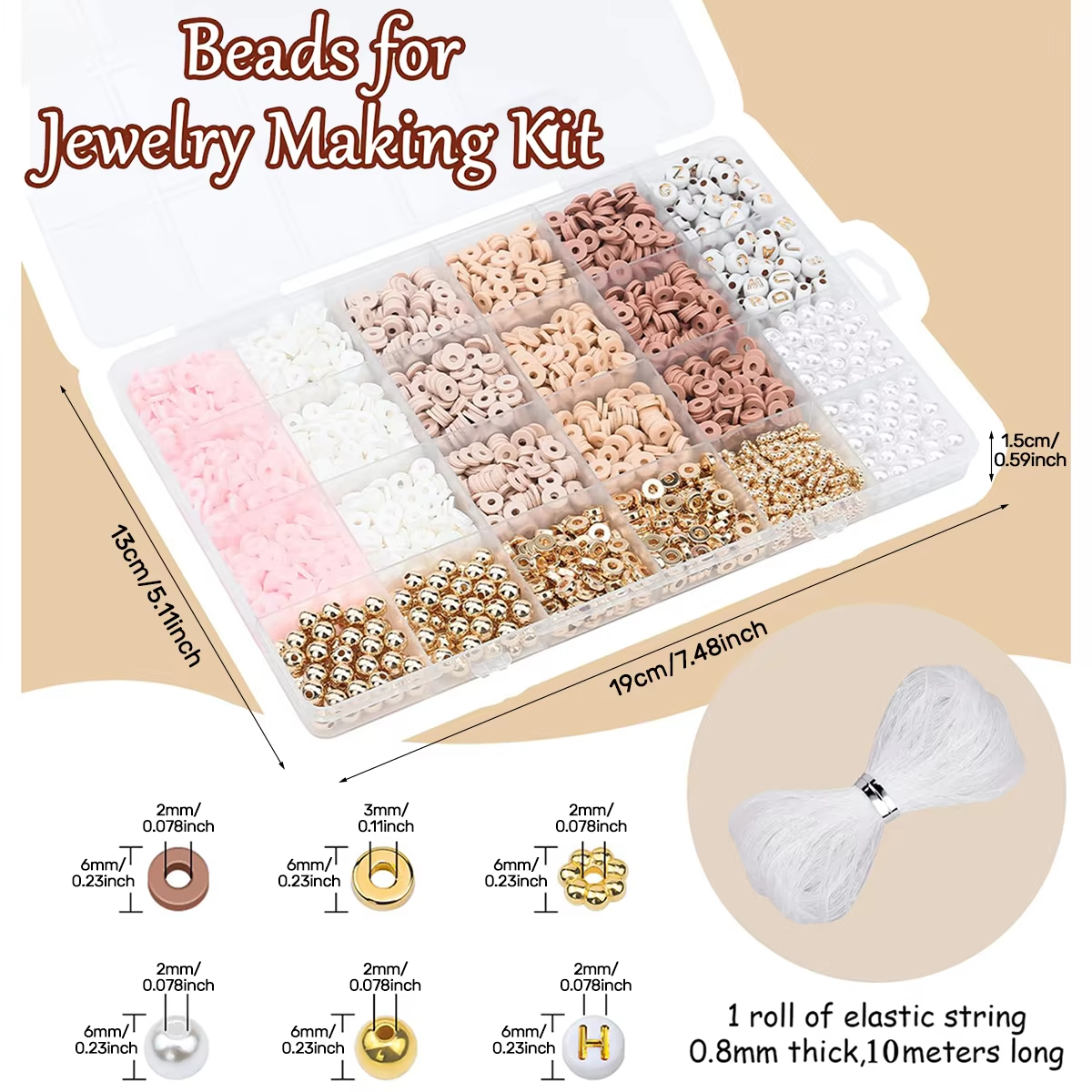 1970pcs light pink clay bead s - Jewelry Making Tutorials のレビューと価格