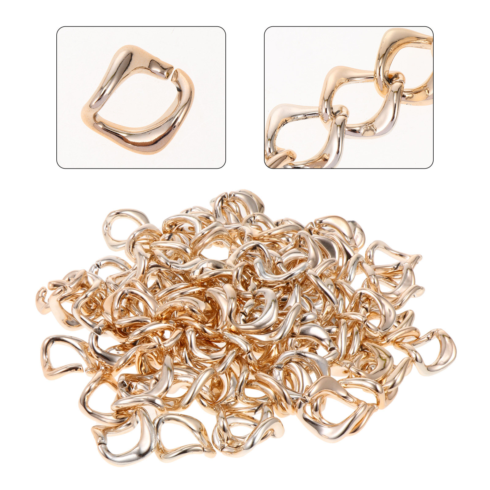 100Pcs Rose Gold Plastic Chain - Jewelry Making Glasses のレビューと価格
