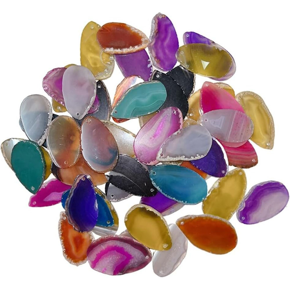 Polished Agate Slices Drilled  - Jewelry Making Table のレビューと価格