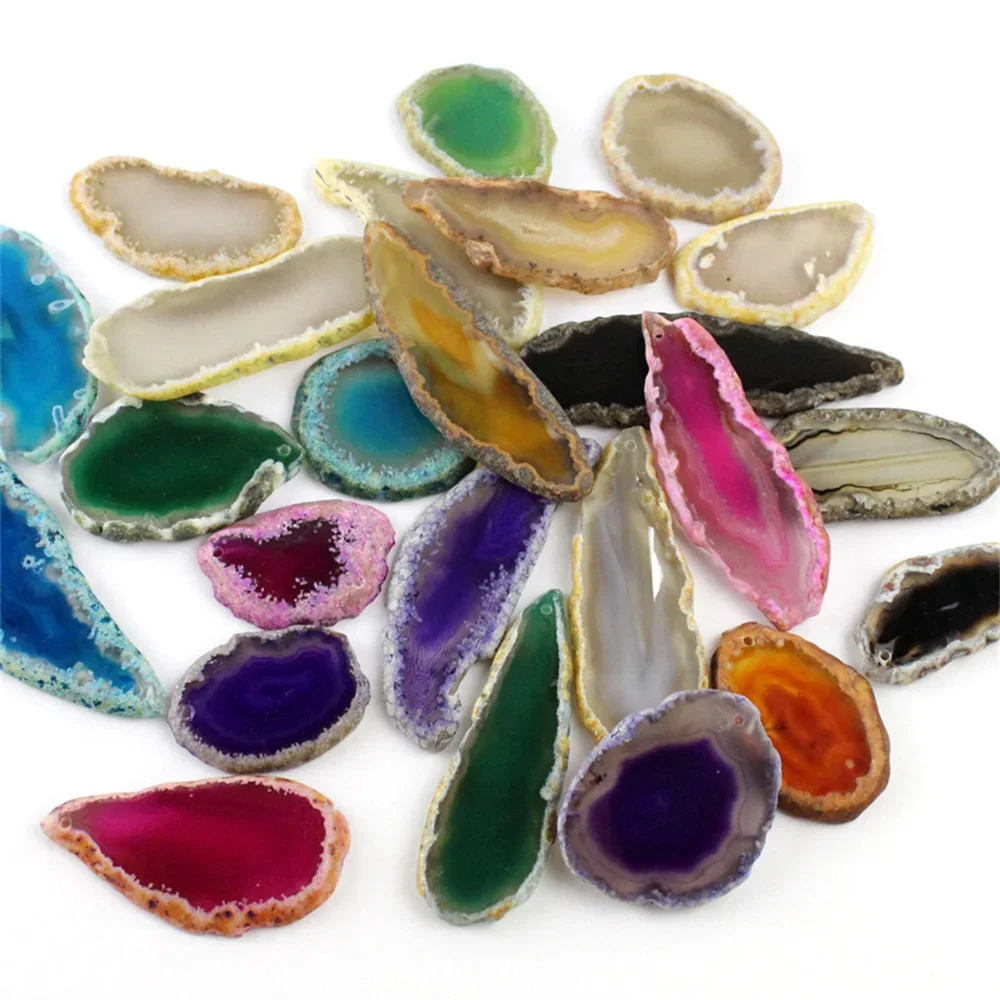 Polished Agate Slices Drilled  - Jewelry Making Table のレビューと価格