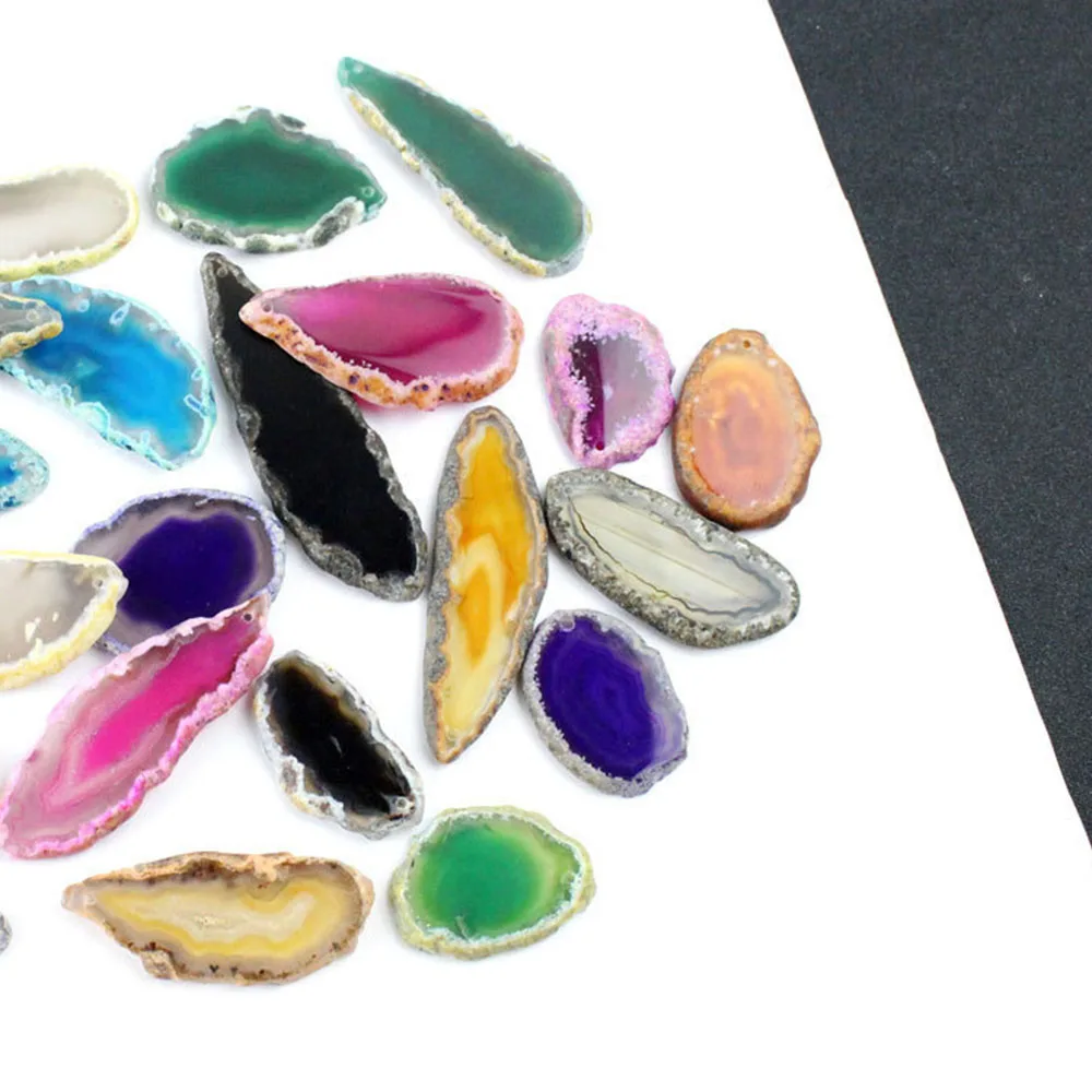 Polished Agate Slices Drilled  - Jewelry Making Table のレビューと価格