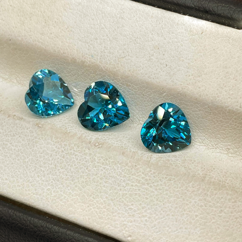 5pcs London Blue Topaz Heart S - Jewelry Making In London のレビューと価格