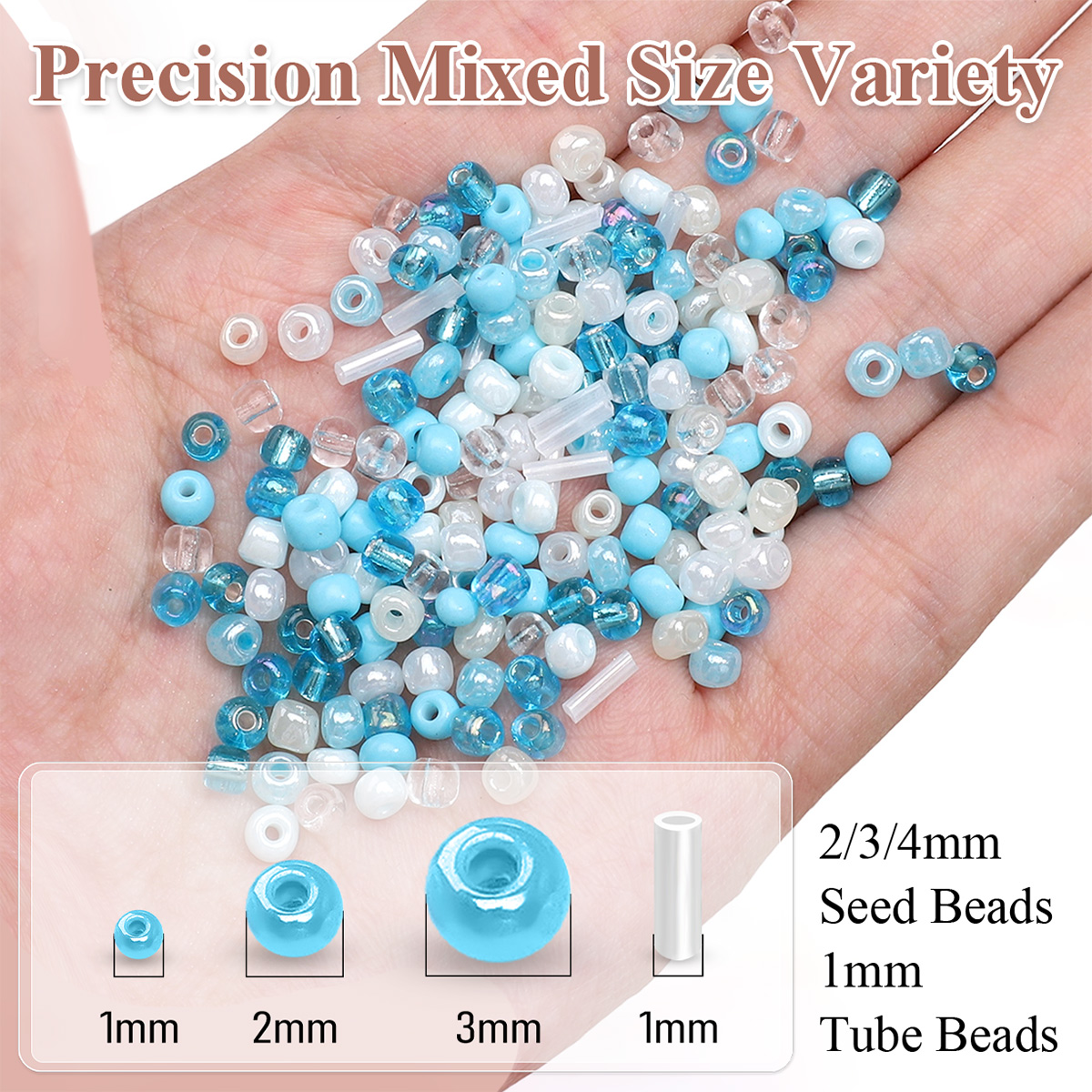24 Grid Mixed Size Glass Seed  - Jewelry Making Tutorials のレビューと価格