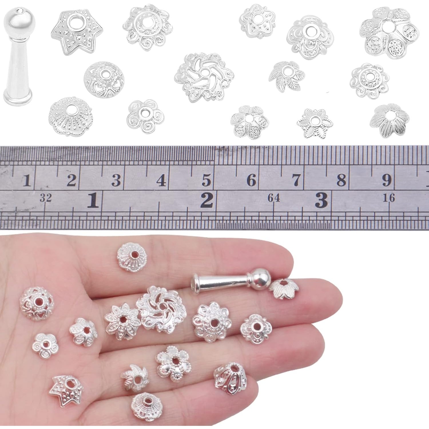 120 Gram Bright Silver Bead Ca - Jewelry Making Bali のレビューと価格