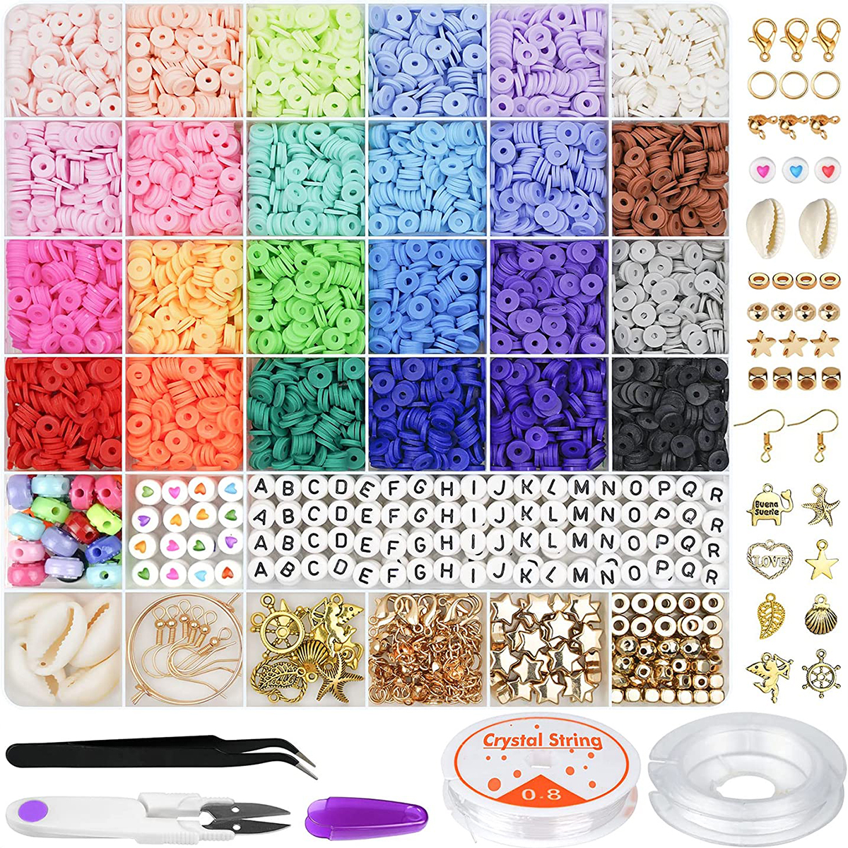 6000 Pcs 24 Colors Flat Round  - Jewelry Making Tutorials のレビューと価格