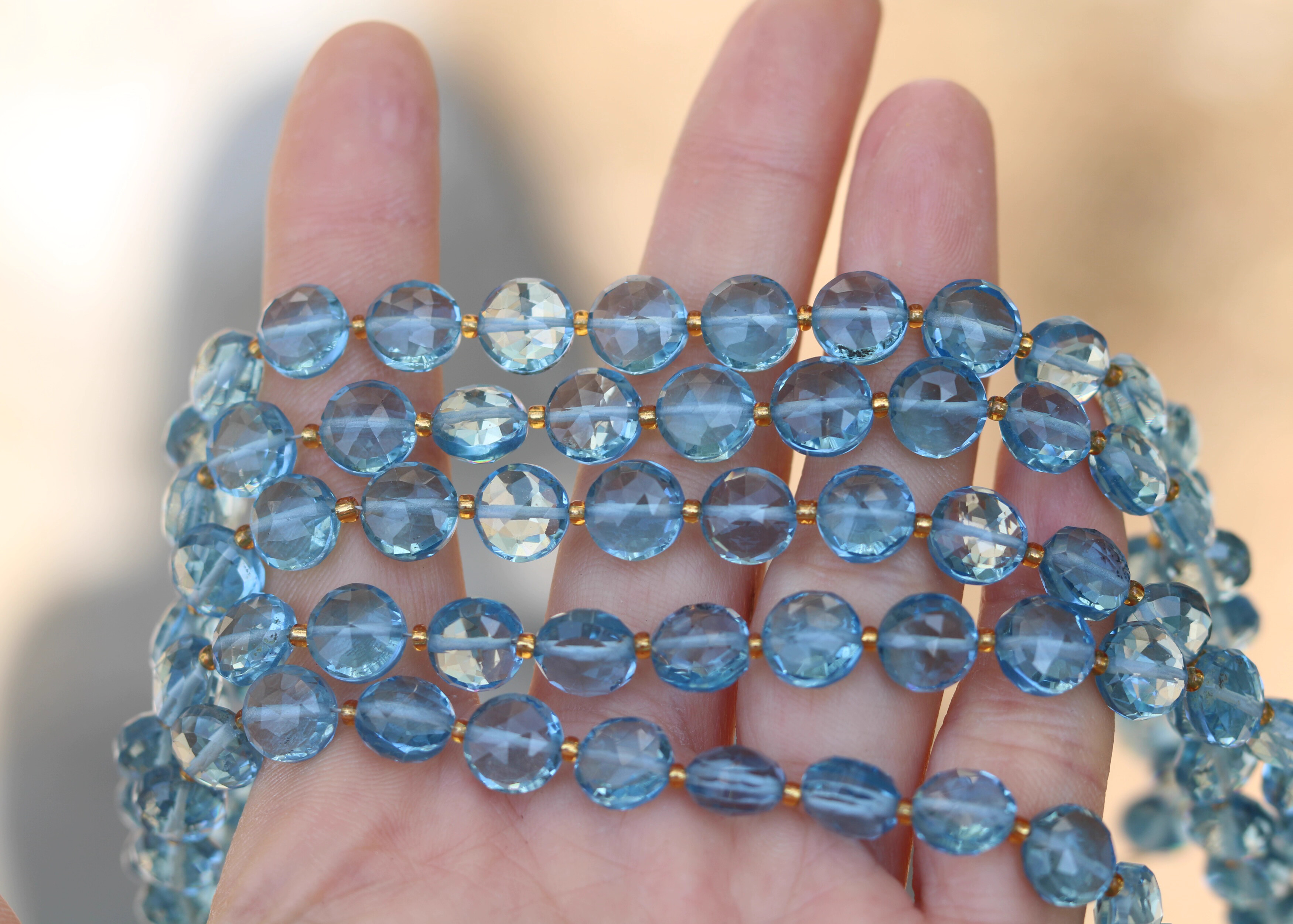 5pieces loose beads London blu - Jewelry Making In London のレビューと価格