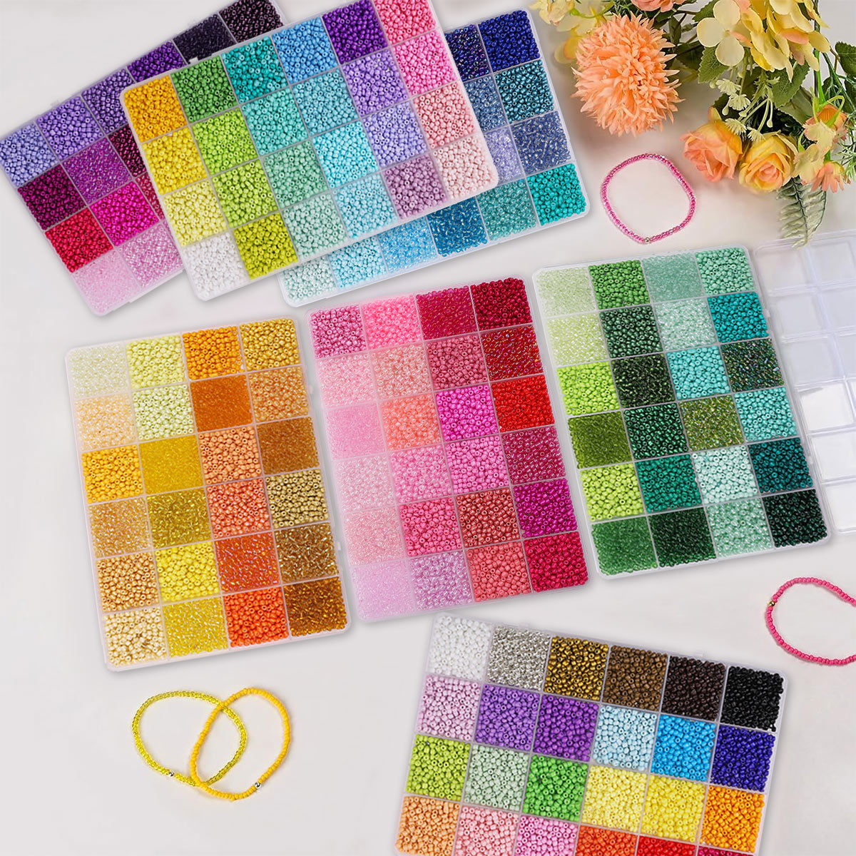 5200pcs 3mm Glass Seed Beads K - Jewelry Making Tutorials のレビューと価格