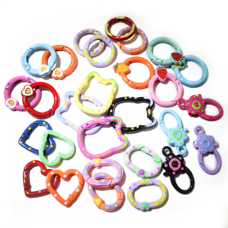 10pcs Random Colors Mix Heart  - Jump Ring Assorted のレビューと価格