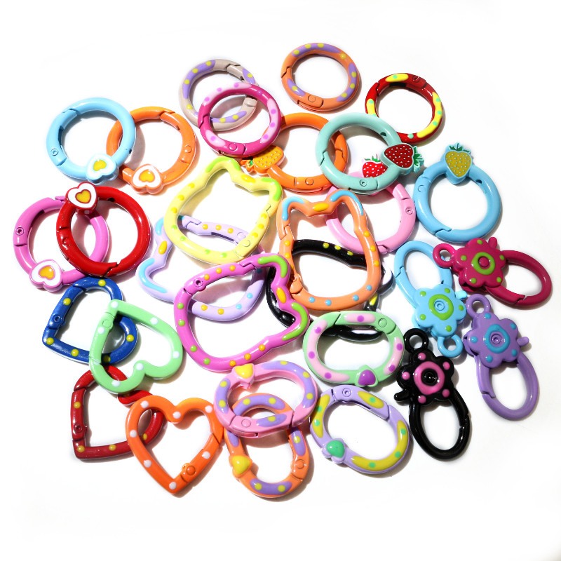 10pcs Random Colors Mix Heart  - Jump Ring Assorted のレビューと価格