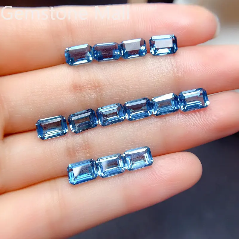 Emerald Cut Natural Topaz 4mm* - Jewelry Making In London のレビューと価格