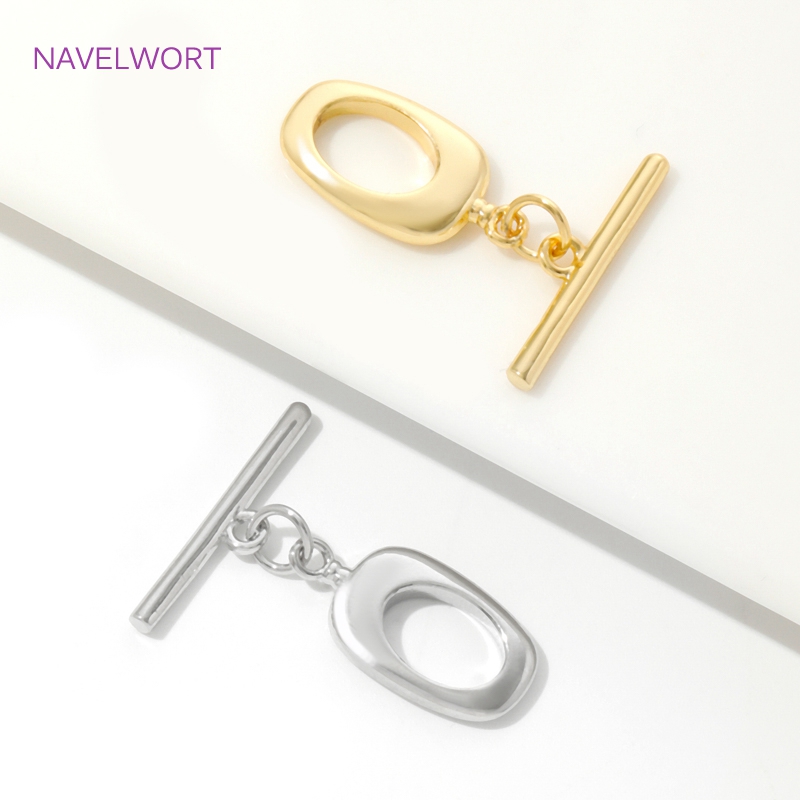 18K Gold Plated Brass Irregula - Toggle Clasp Gold のレビューと価格