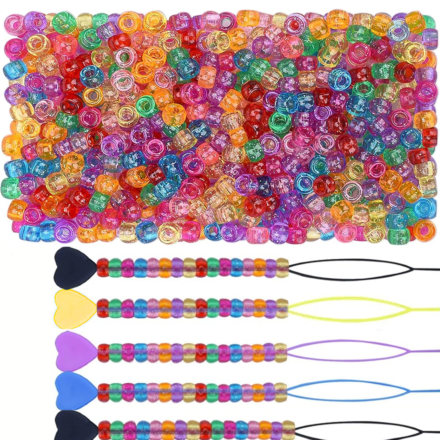 500PCS 9 × 6mm glitter small h - Jewelry Making Workshops のレビューと価格