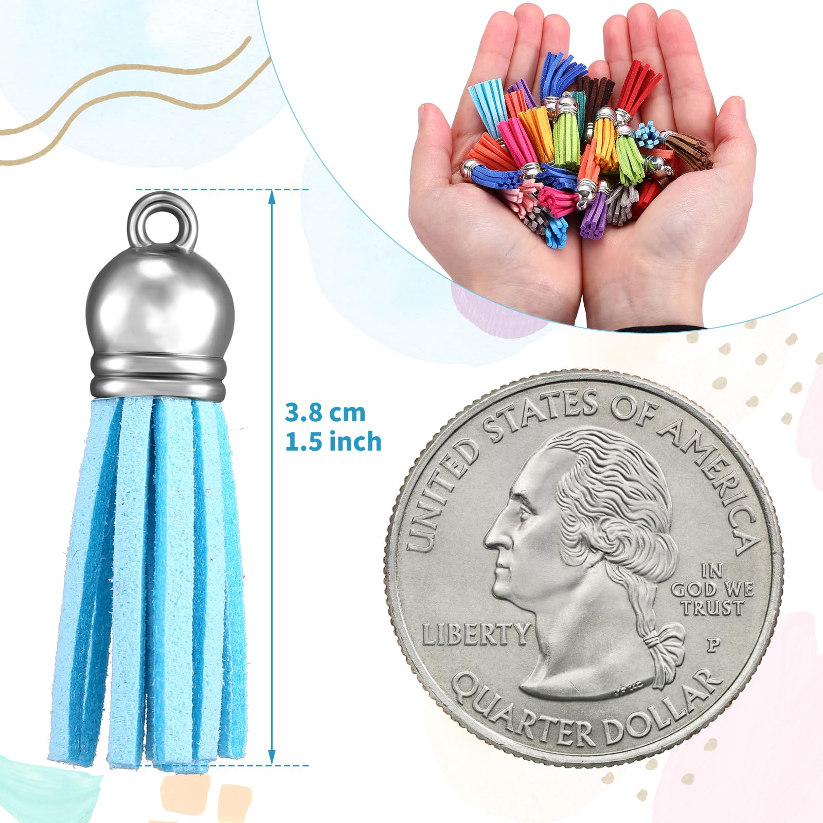 10/20/60 Pcs Mini Tassels Faux - Jewelry Making Tutorials のレビューと価格