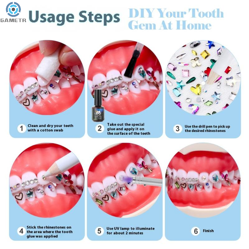 1 Set Dental Tooth Gems Crysta - Jewelry Making Workshops のレビューと価格