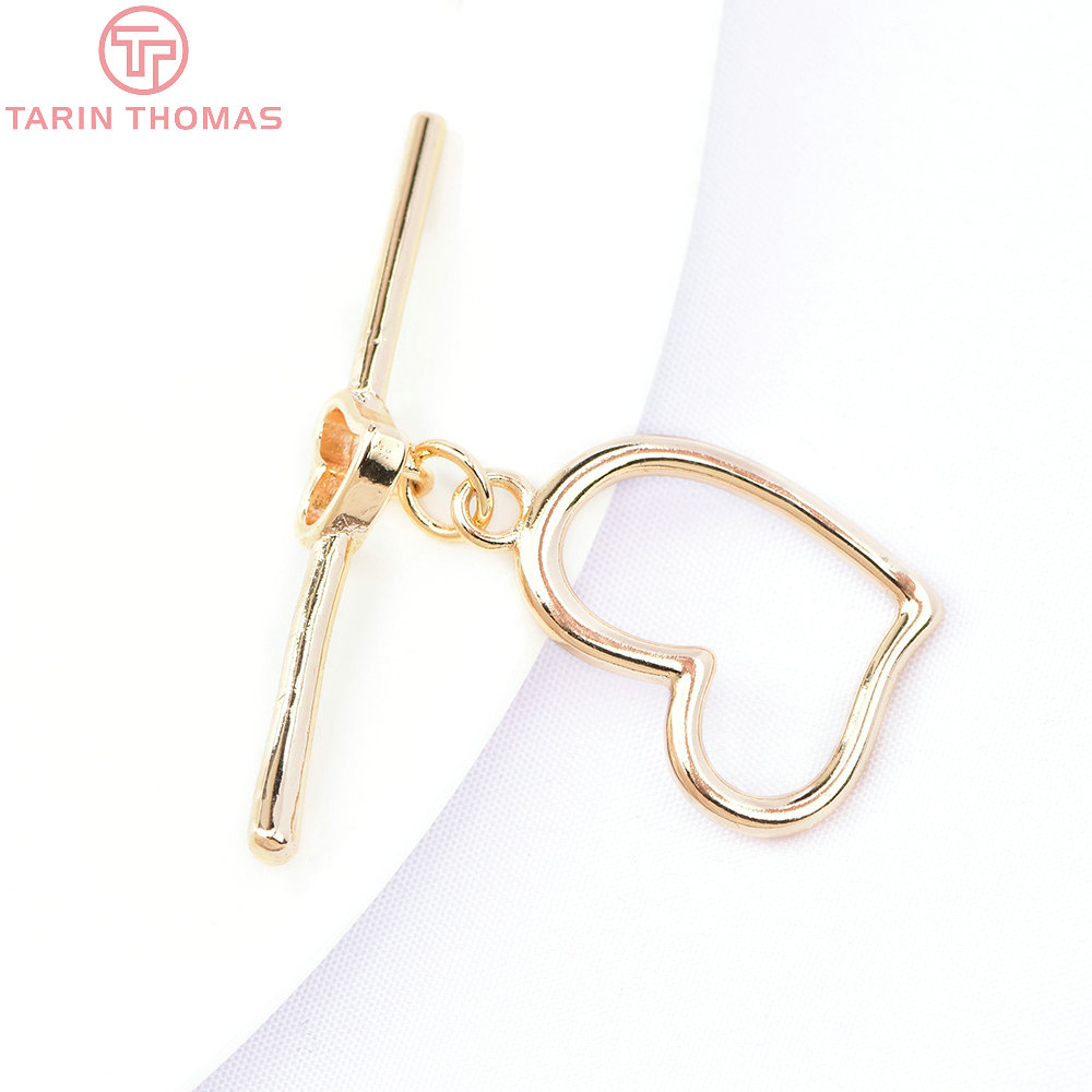 (6543) 4 Sets 15x19MM 24K Gold - Toggle Clasp Gold のレビューと価格