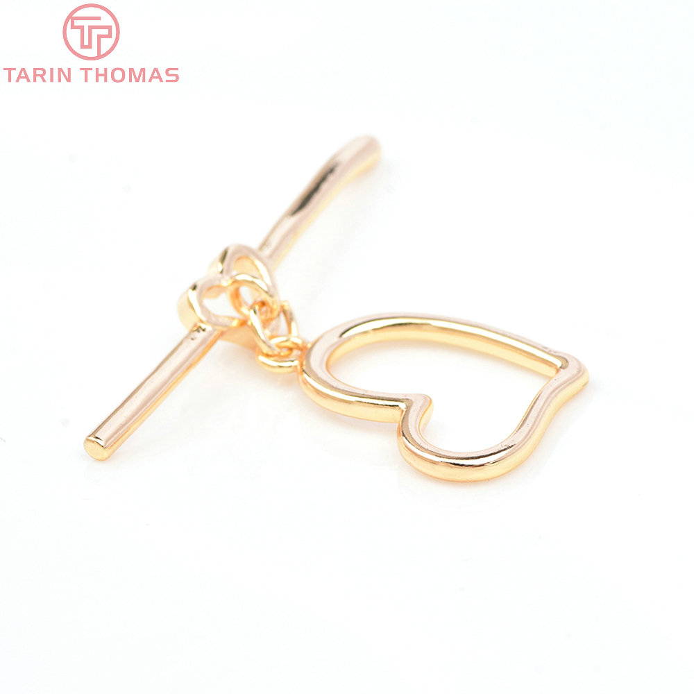 (6543) 4 Sets 15x19MM 24K Gold - Toggle Clasp Gold のレビューと価格
