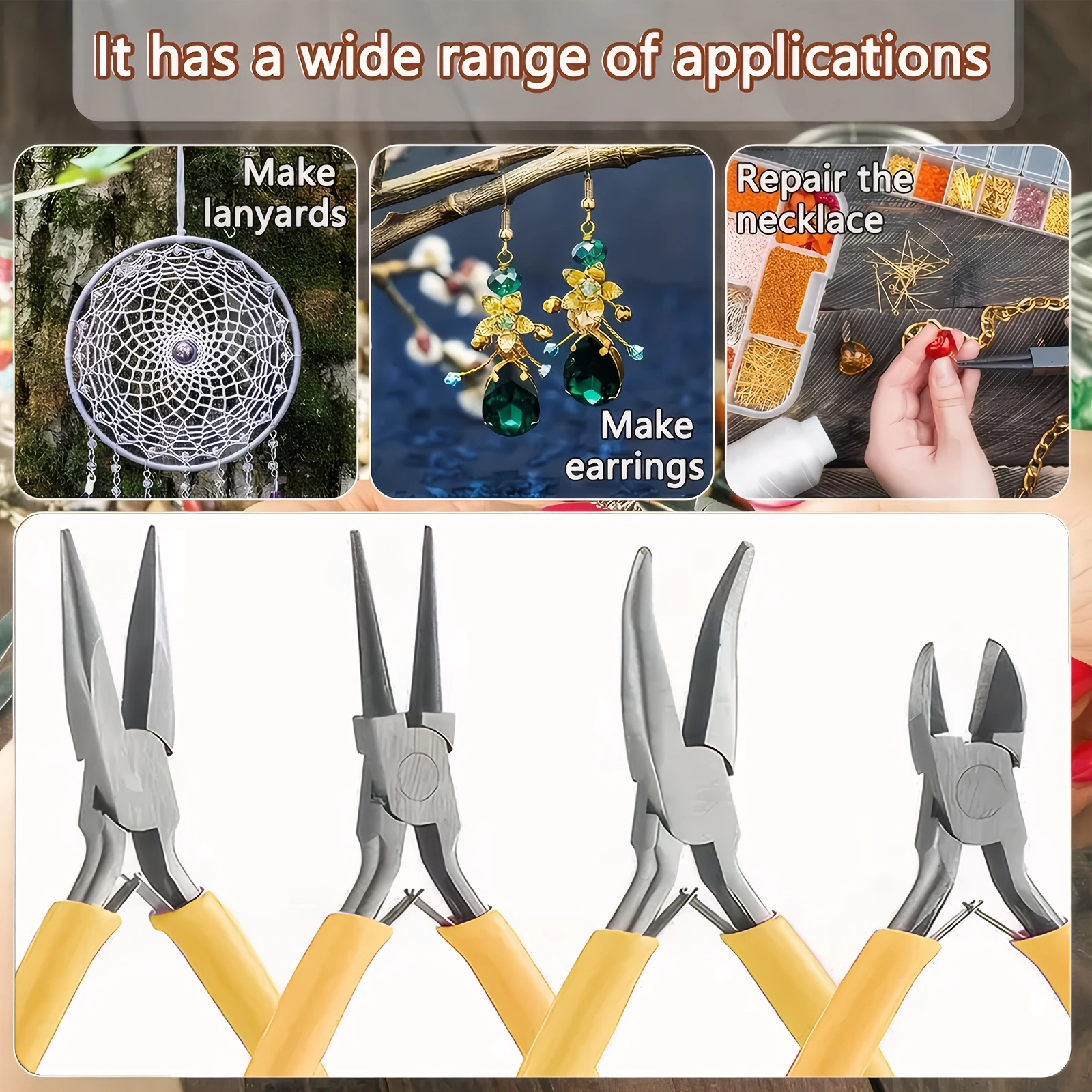 6/4/1pcs yellow Jewelry Making - Jewelry Making Needle Nose Pliers のレビューと価格