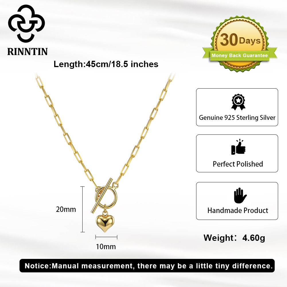 Rinntin 925 Sterling Silver 14 - Toggle Clasp Gold のレビューと価格