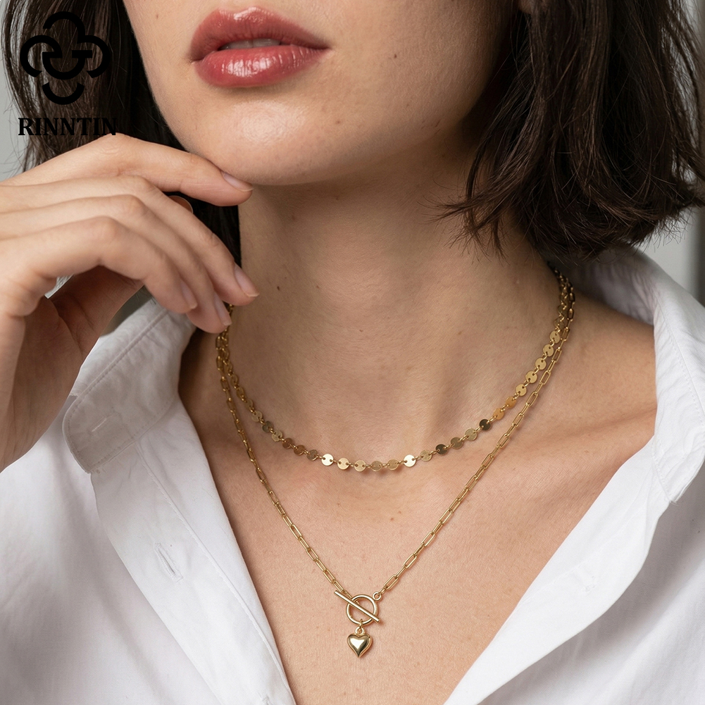 Rinntin 925 Sterling Silver 14 - Toggle Clasp Gold のレビューと価格