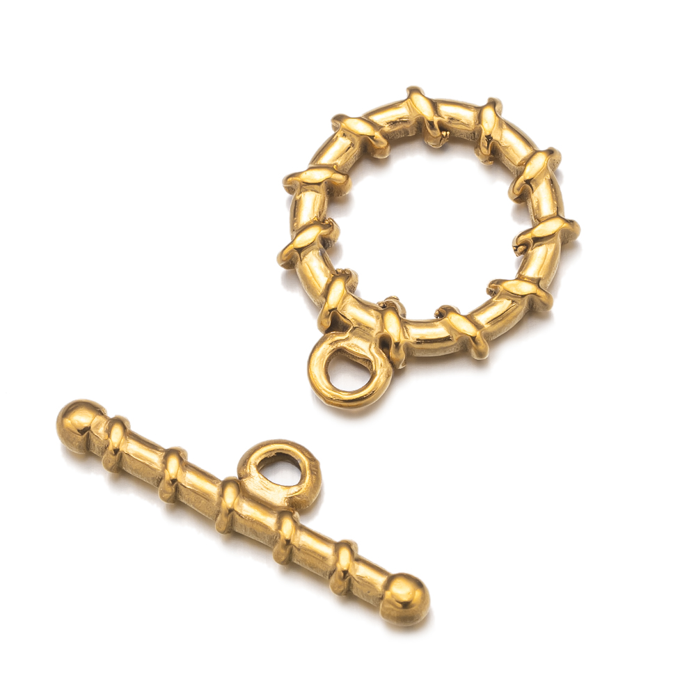 2 Set tainless Steel  Gold Tog - Toggle Clasp Gold のレビューと価格
