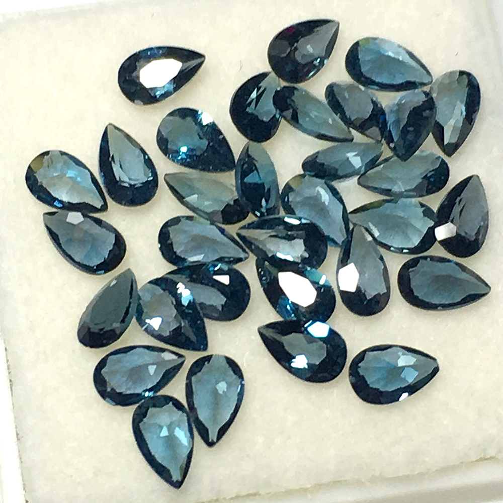 5pcs London Blue Topaz Pear 6x - Jewelry Making In London のレビューと価格