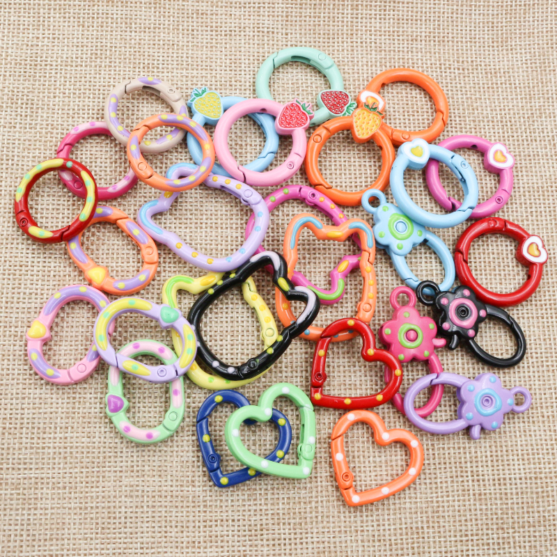10pcs Random Colors Mix Heart  - Jump Ring Assorted のレビューと価格