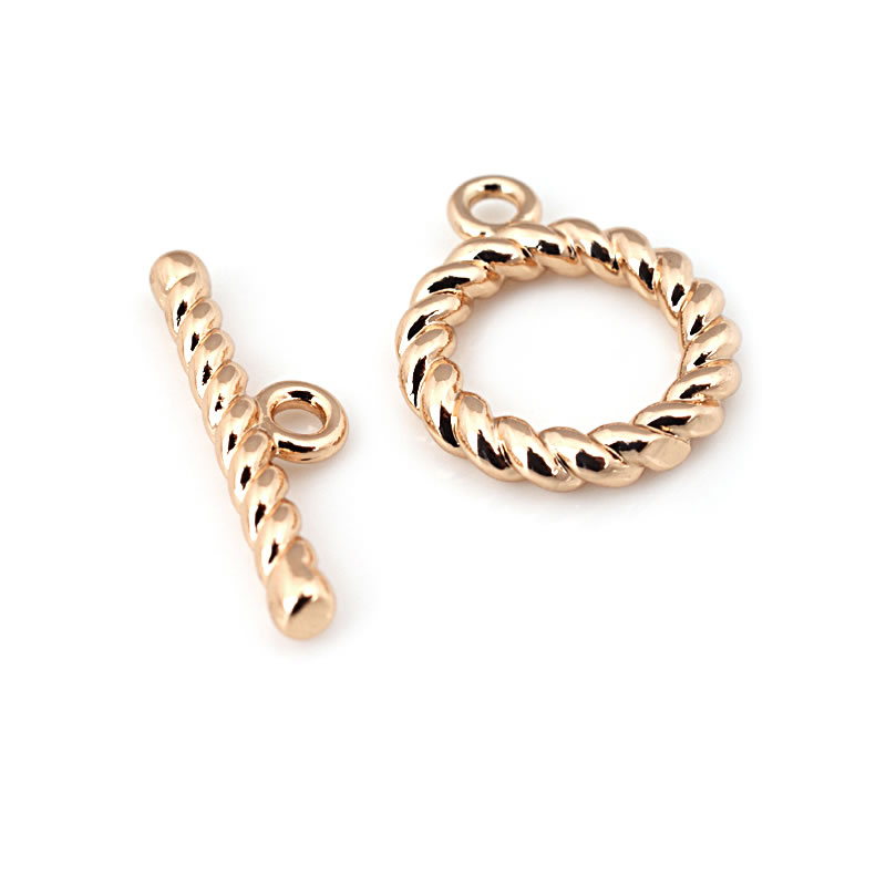 18K Gold Color Brass Geometry  - Toggle Clasp Gold のレビューと価格