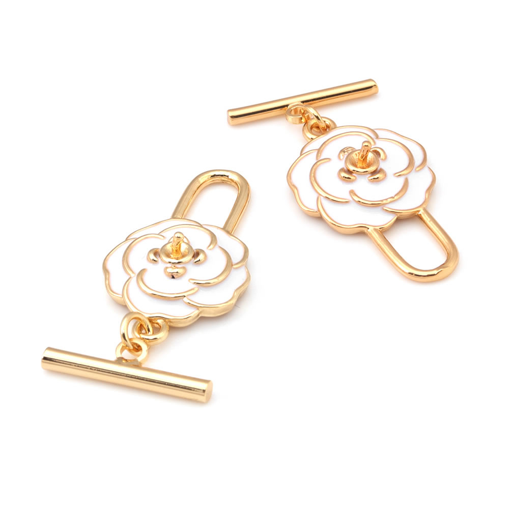 18K Gold Color Brass Geometry  - Toggle Clasp Gold のレビューと価格