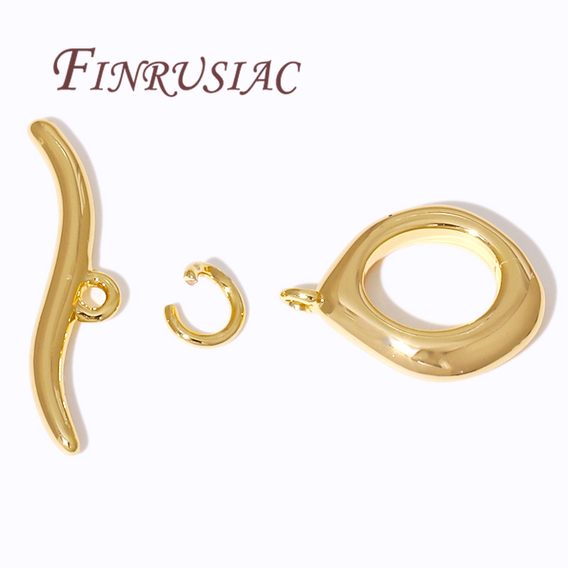 18K Gold Plated OT Toggle Clas - Toggle Clasp Gold のレビューと価格