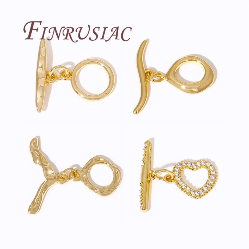 18K Gold Plated OT Toggle Clas - Toggle Clasp Gold のレビューと価格