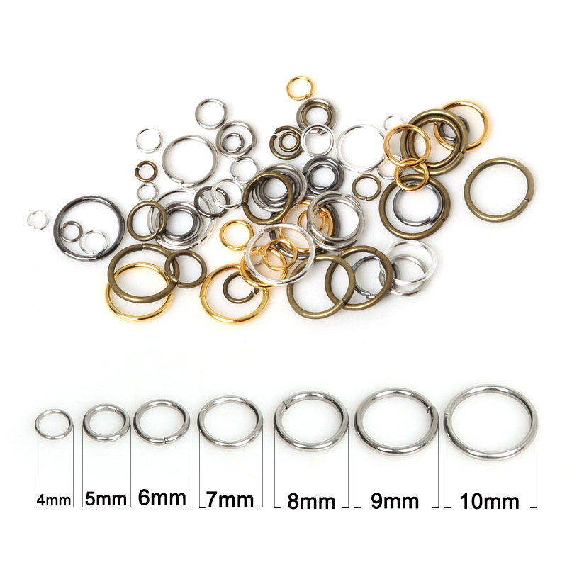 50-500Pcs 3-18mm Loop Key Spli - Jump Ring Assorted のレビューと価格
