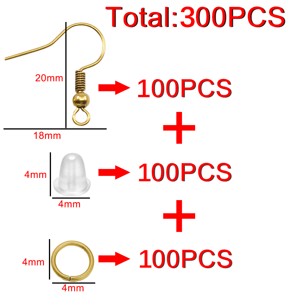 100/300pcs/Lot Hypoallergenic  - Jump Ring Assorted のレビューと価格