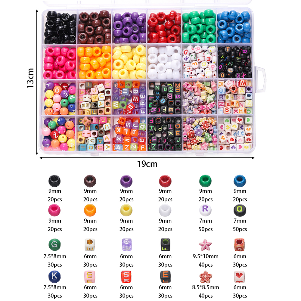 680pcs/Box Colorful Acrylic Po - Jewelry Making Tutorials のレビューと価格