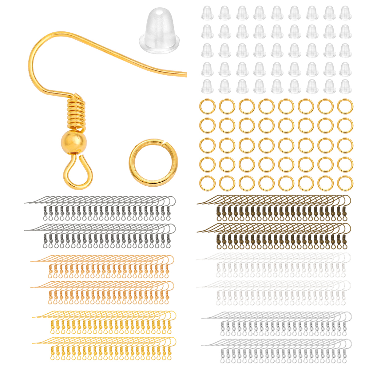 100-300pcs/Lot Hypoallergenic  - Jump Ring Assorted のレビューと価格